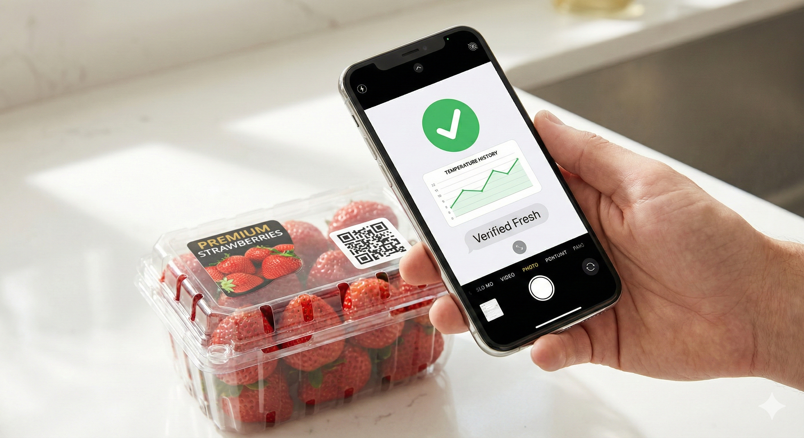 농작물 신선도 / 온도 추적 QR
