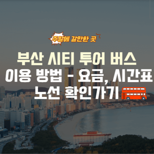 부산 시티 투어 버스 이용방법