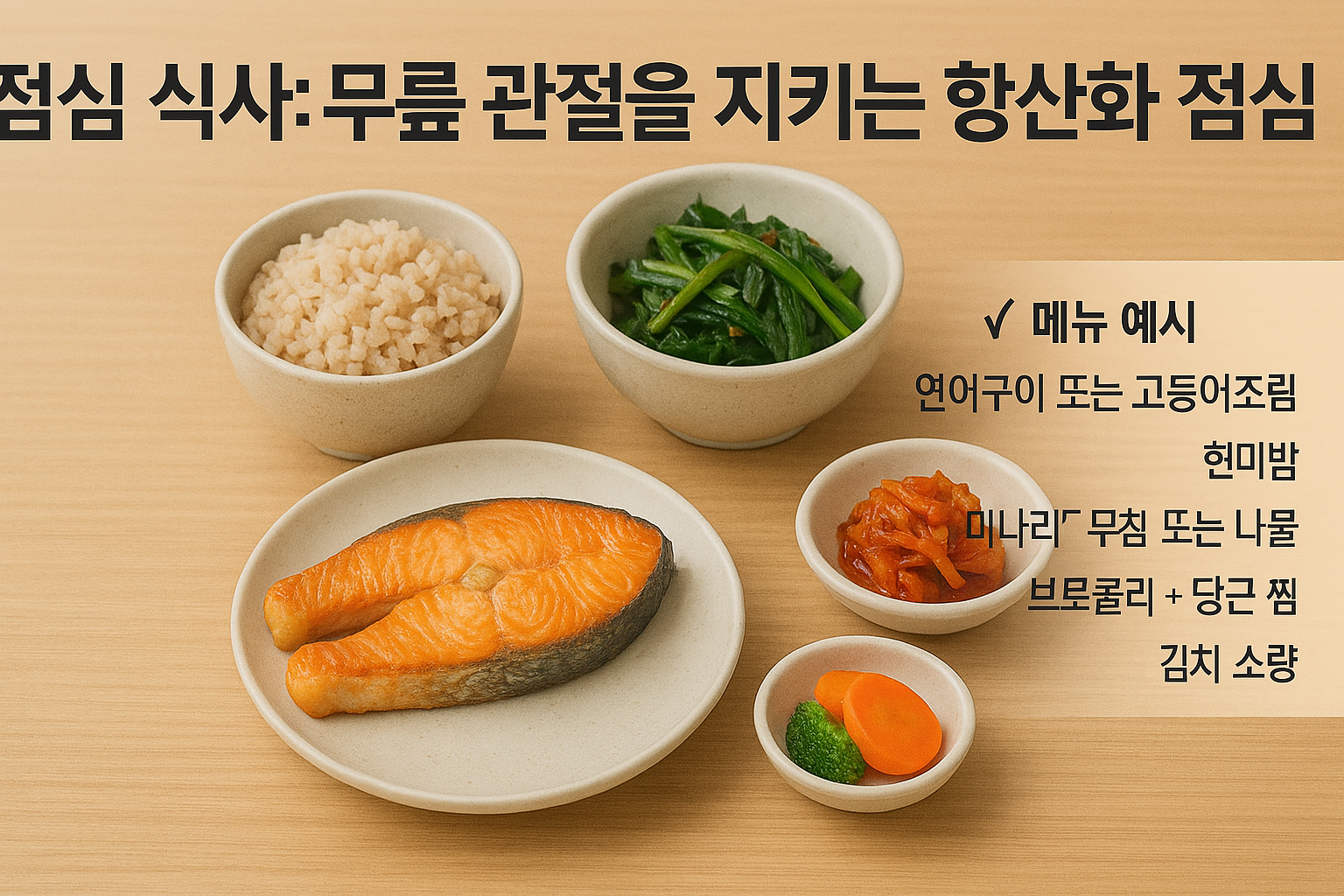 관절에 좋은 점심 식단