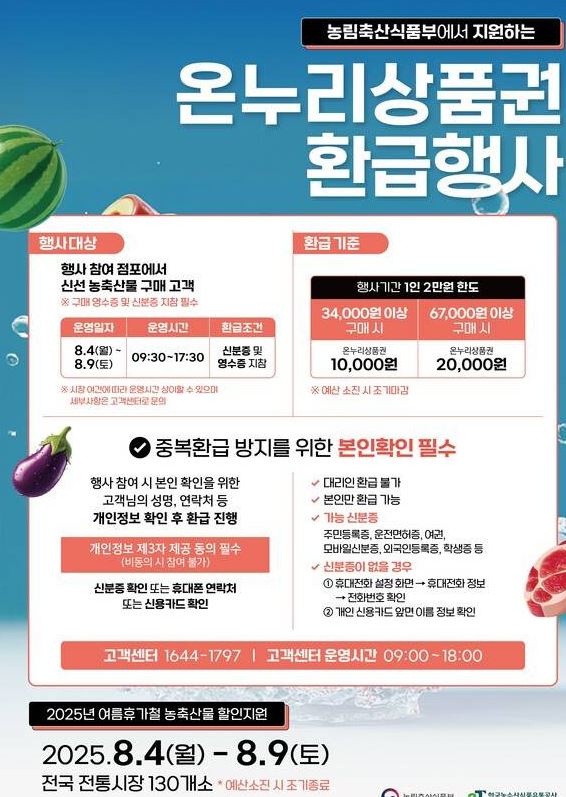 온누리상품권 사용처부터 환급행사 관련 이미지