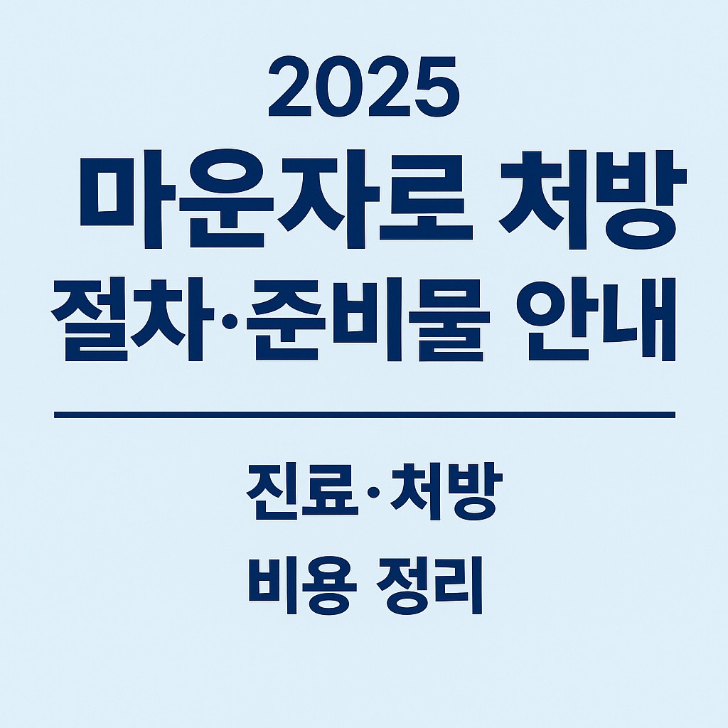 2025 마운자로 처방 절차, 준비물 안내