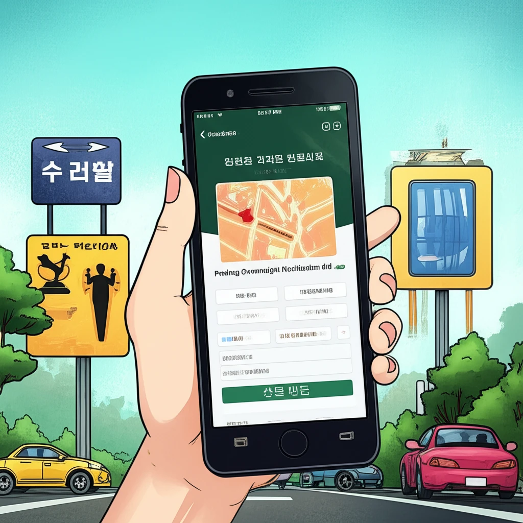 순천시 불법 주정차 단속 알림 신청 ..