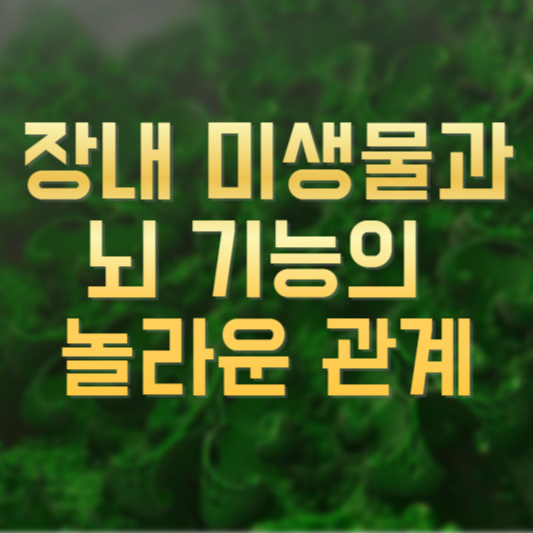 장내 미생물과 뇌 기능의 놀라운 관계