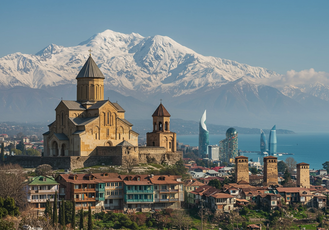 조지아 대표 전경 생성형 이미지