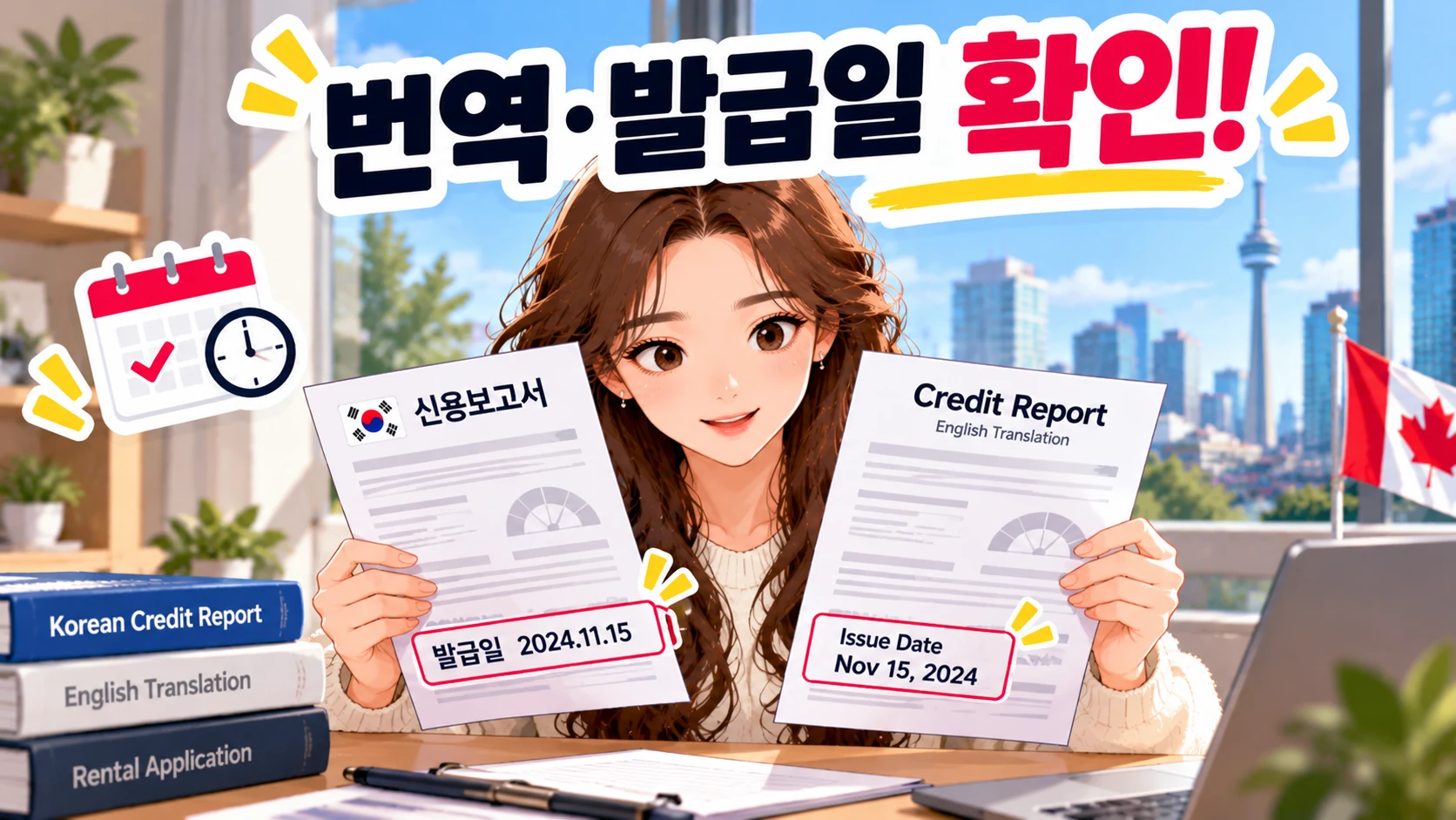 캐나다렌트-신용보고서-번역발급일
