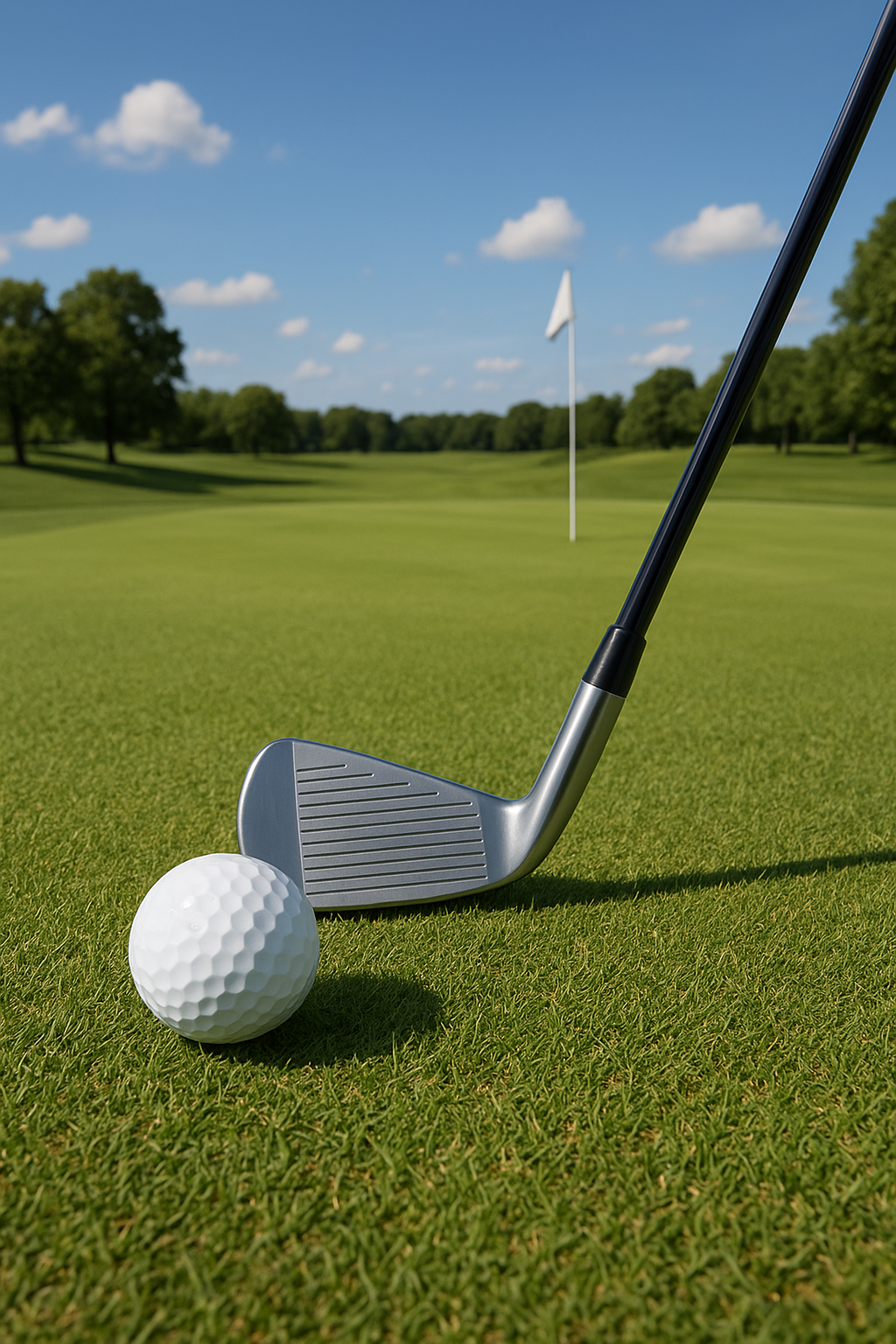 7번 아이언 좌 도그렉 온그린 만드는 모습