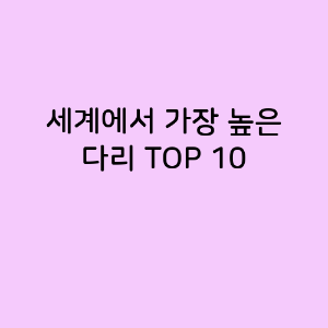 세계에서 가장 높은 다리 TOP 10