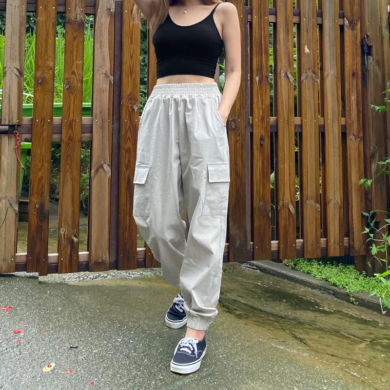 여성 조커팬츠 빅사이즈 스트릿 밴딩 배기 바스락 조거 팬츠