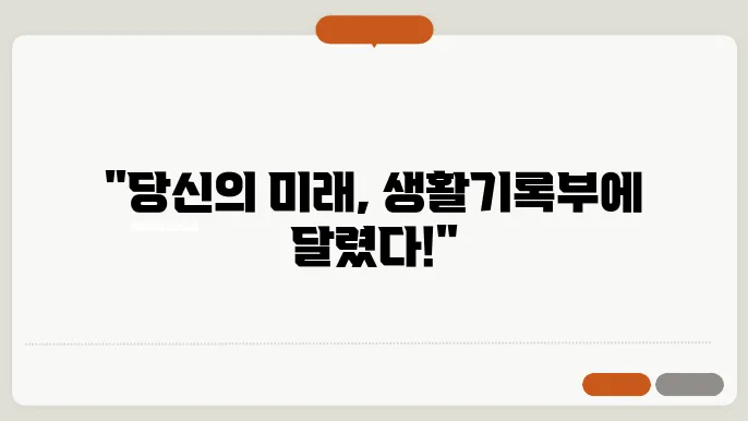 고등학교 생활기부 조회