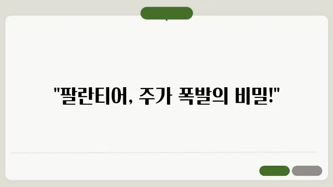 팔란티어 글로벌 시장 내 경쟁력