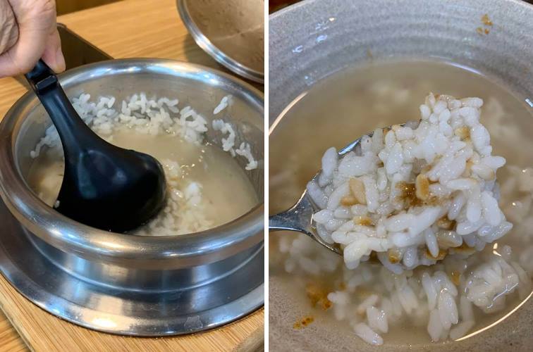 만들어진 솥 누룽지