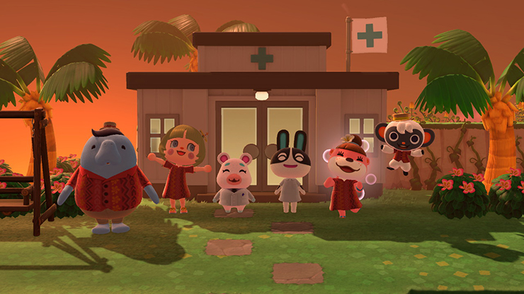 모동숲 해피홈 파라다이스 병원 인테리어