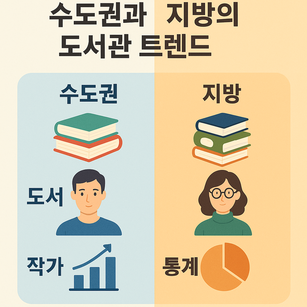 수도권과 지방의 도서관 관련 이미지