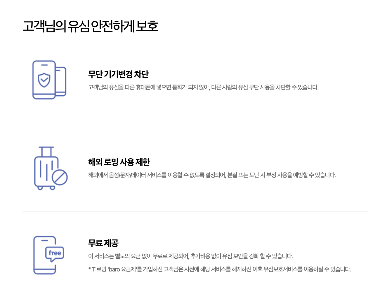유심 보호서비스에 대한 인포그래픽 이미지
