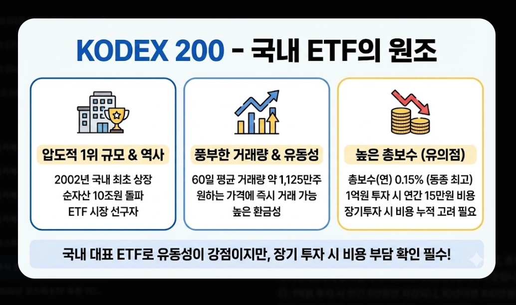 코스피200 ETF 선택 기준 [초보자 필독] KODEX&middot;TIGER&middot;RISE 비교 및 유형별 추천