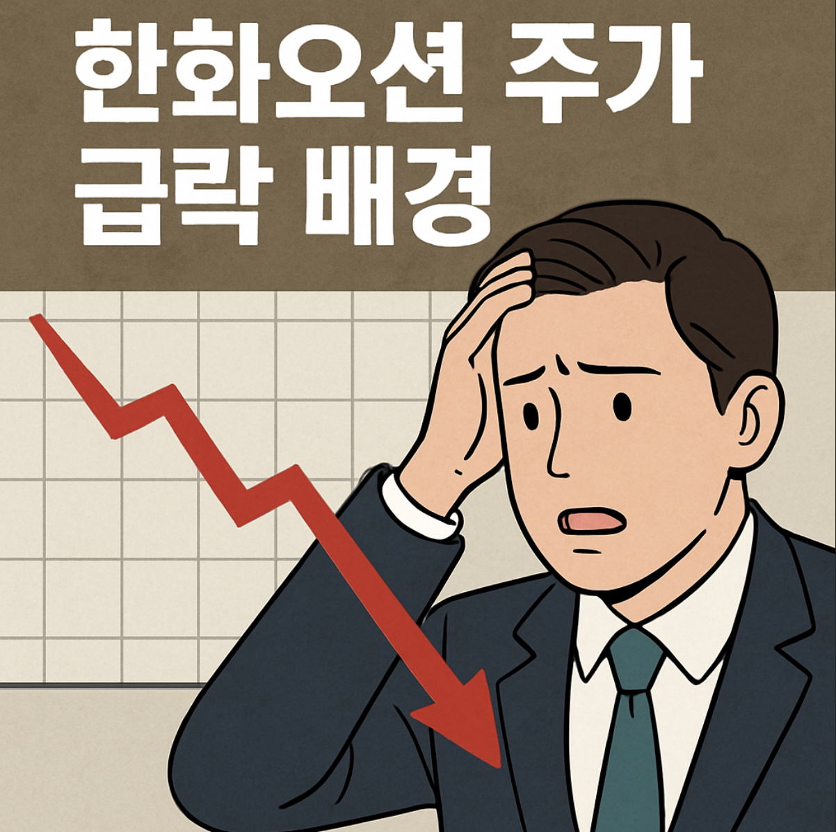 한화오션 주가 급락