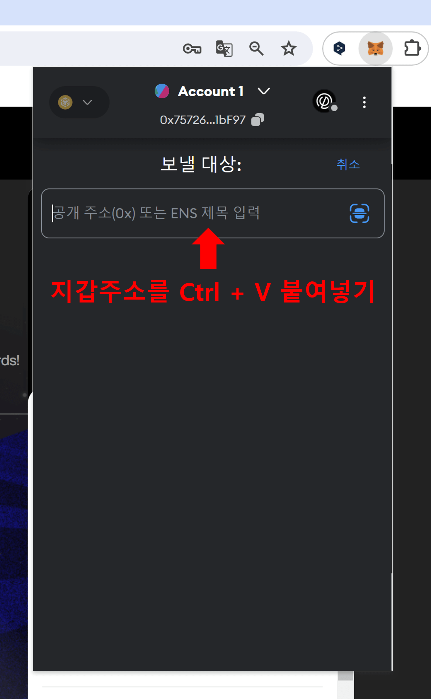 NFT 포메리움 지갑으로 전송하기4