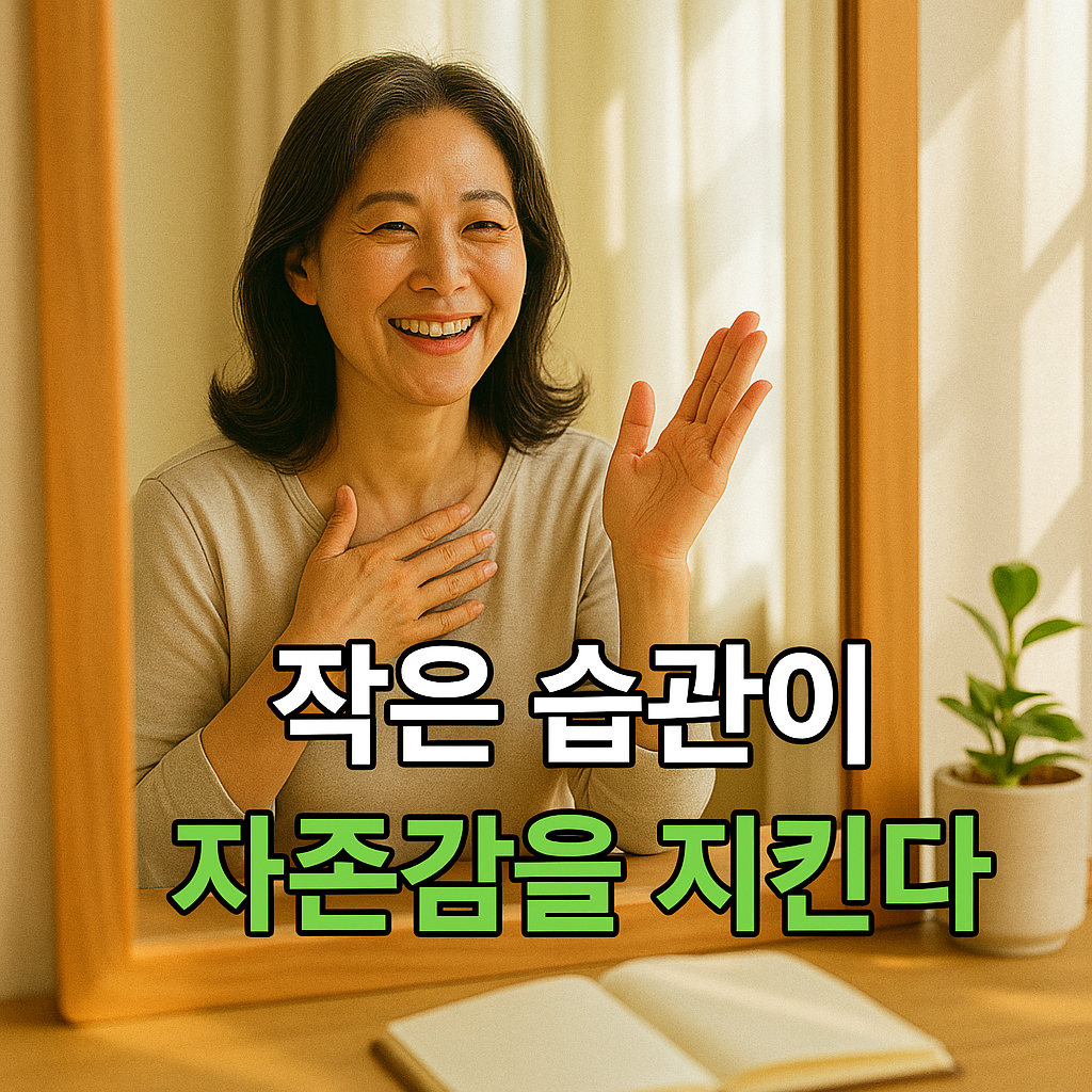 작은 습관으로 오히려 자존감을 키우고 있는 갱년기 여성
