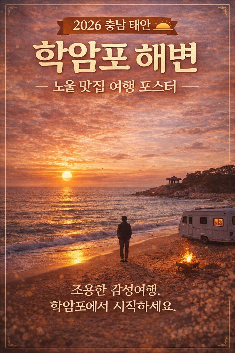 [2026 충남 태안 학암포 해변] 이 노을 안 보면 평생 후회합니다