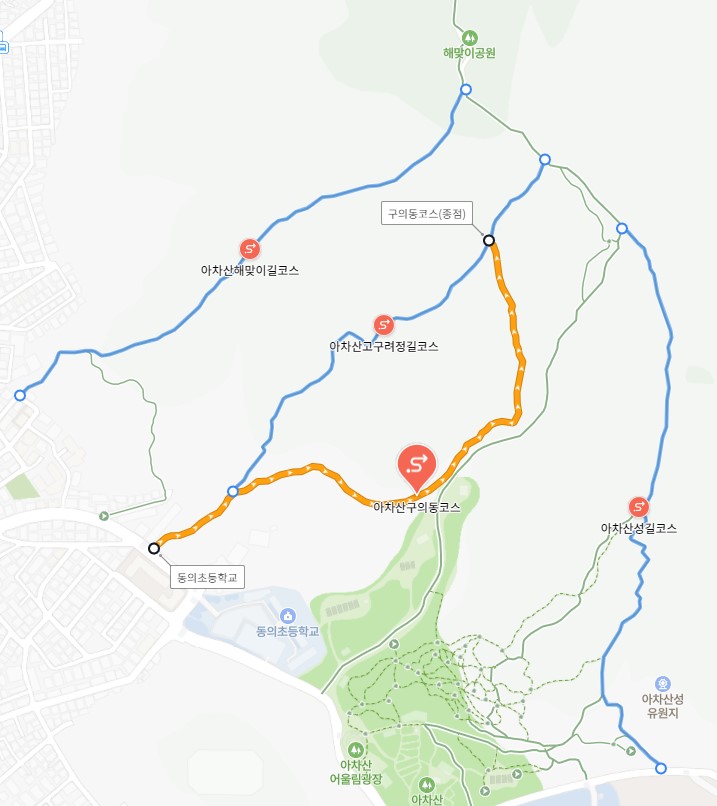 아차산 등산코스 소요시간 주차정보