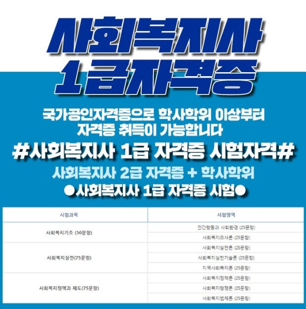 사회복지사 1급 2급