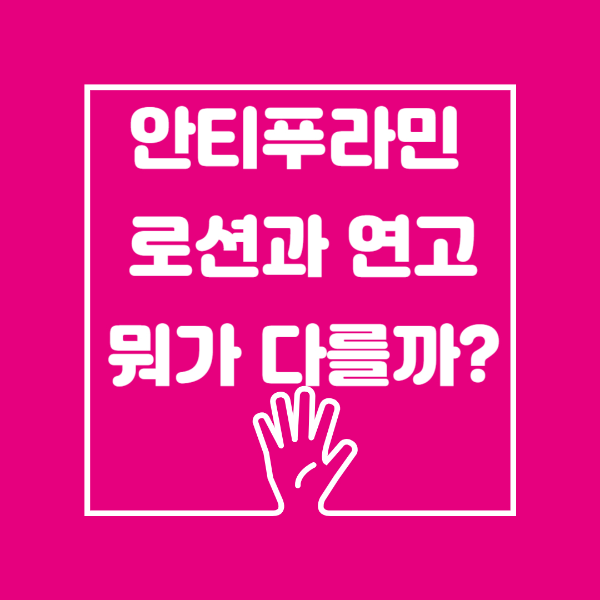 안티푸라민 로션과 연고의 차이점