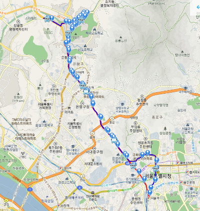 708번버스 노선도