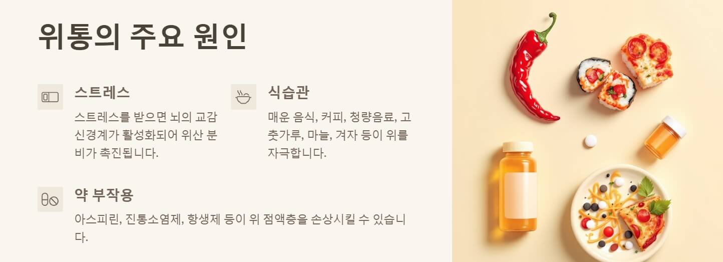 위가 콕콕 쑤셔요