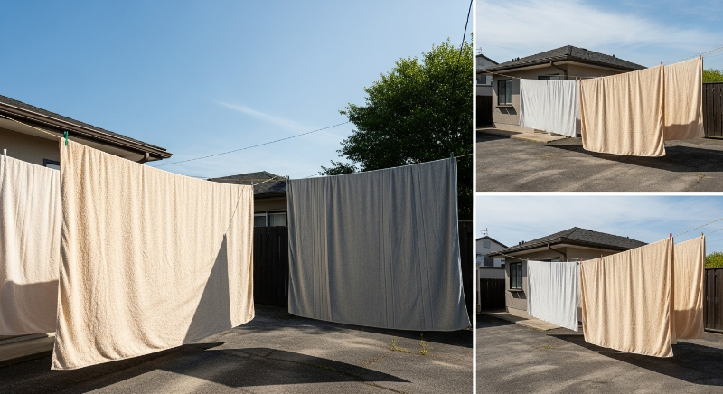 생활 속 습기 제거 팁: 이불 자주 말리기