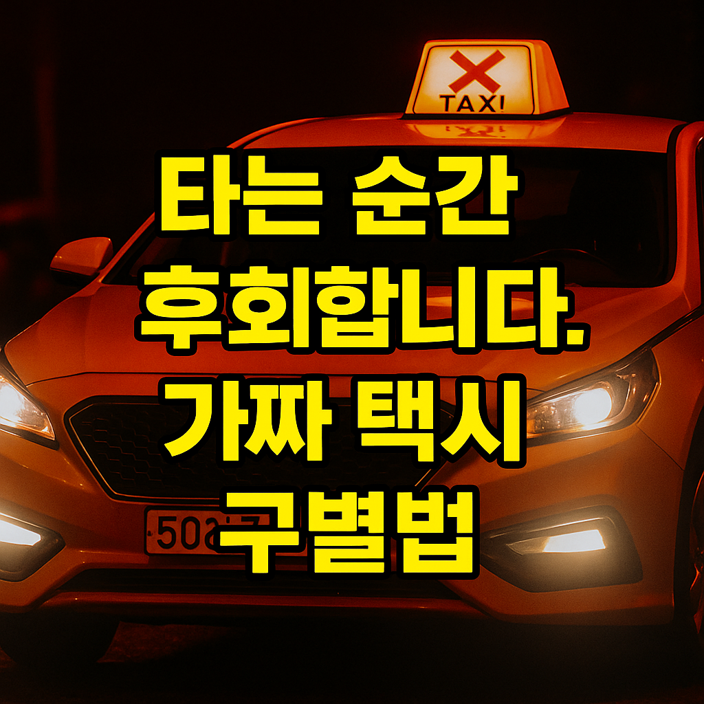이 번호판 택시, 타는 순간 후회합니다|가짜 택시 구별법