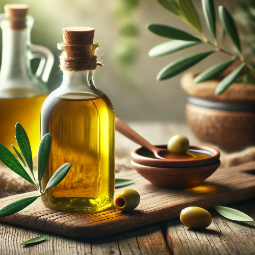 올리브 유 병에 담긴 사진