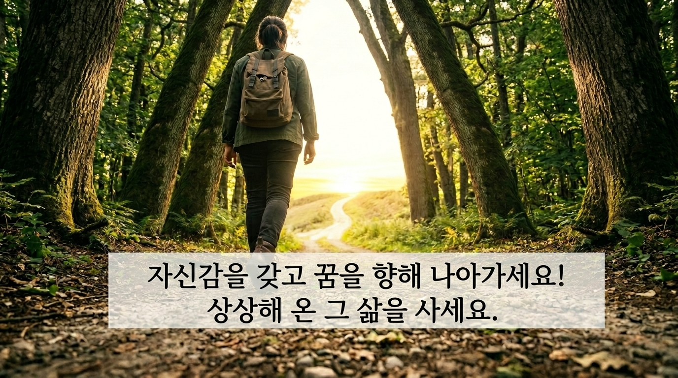 "당신이 상상하던 삶을 살아라"