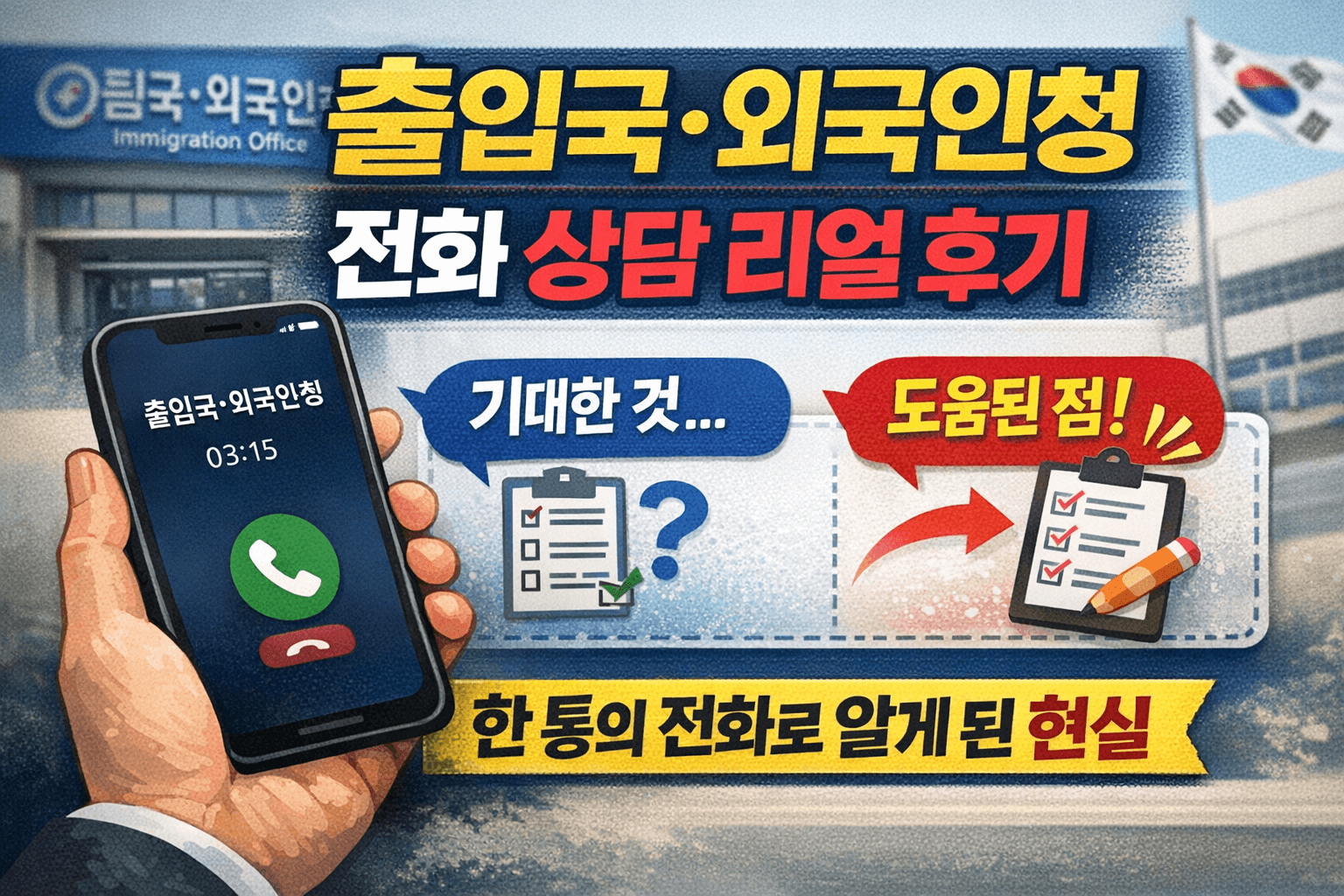 출입국 업무, 전화로 해결될까? 출입국·외국인청 상담 후기