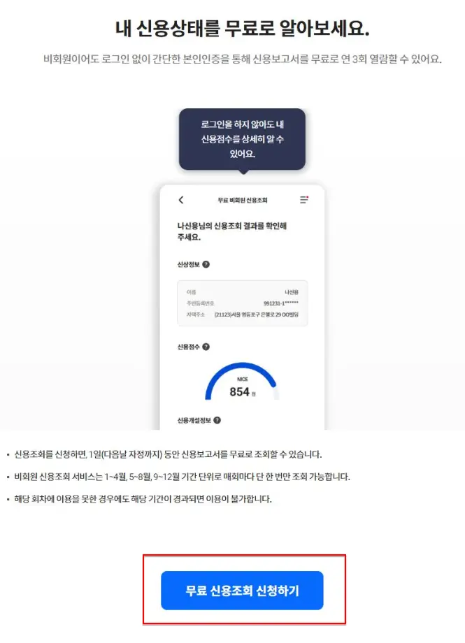 5&amp;#44;6 나이스지키미 무료신용조회 1페이지&amp;#44; 2페이지