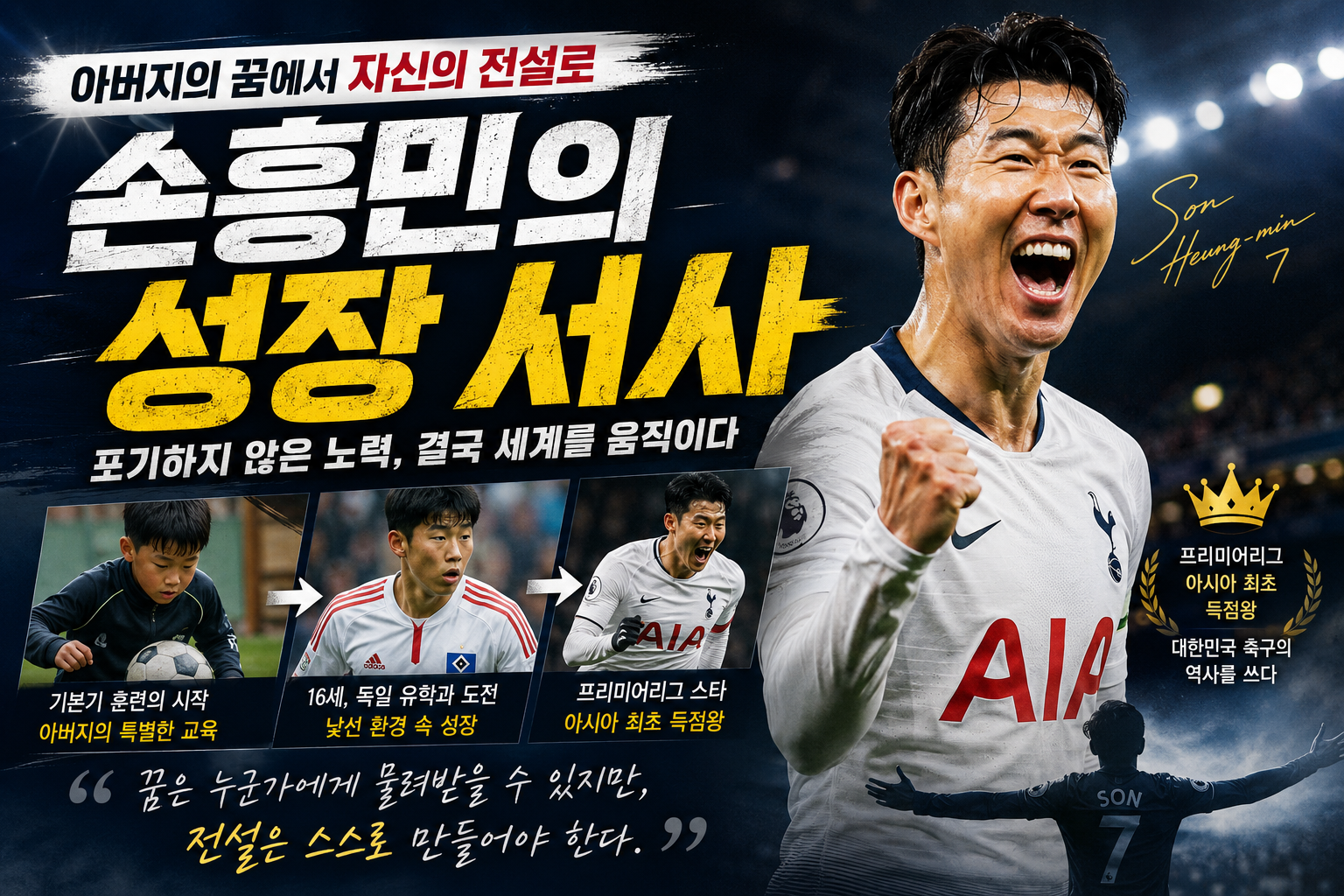 축구 공 없는 7년이 만든 기적: 손흥민과 아버지가 숨겨온 &lsquo;진짜&rsquo; 성공 비밀