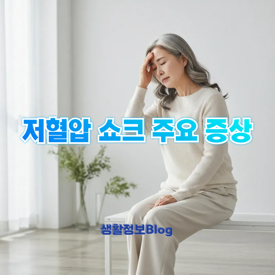 저혈압 쇼크 주요 증상