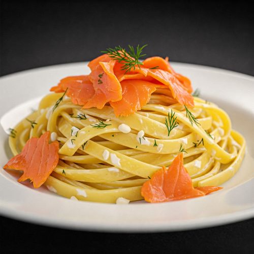 훈제 연어 파스타