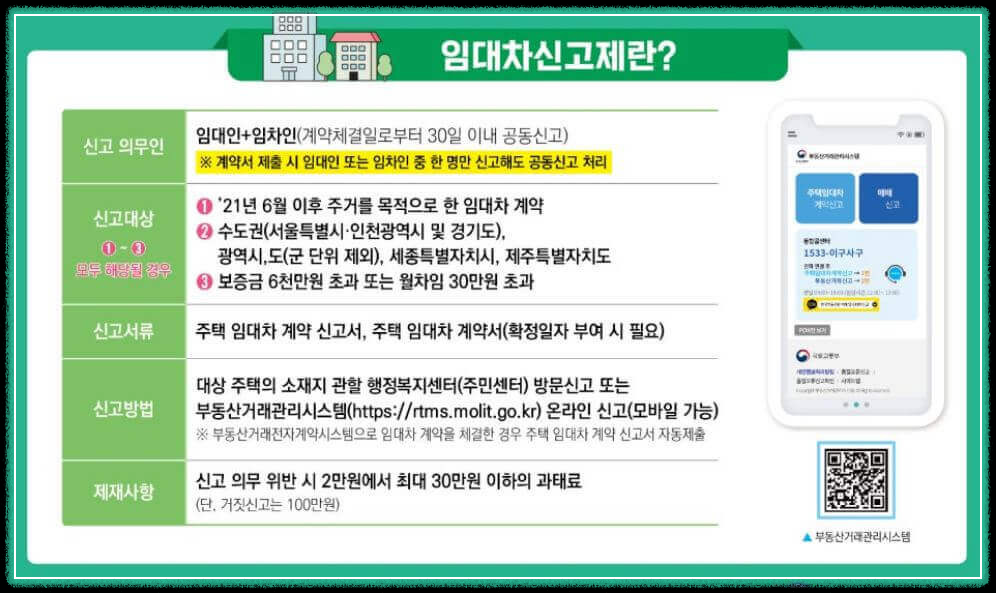 주택임대차계약 신고 방법 안내