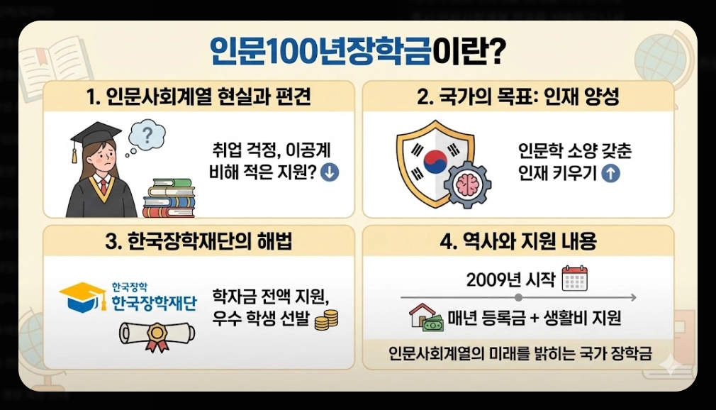 인문100년장학금 신청자격,신청방법,지원금액
