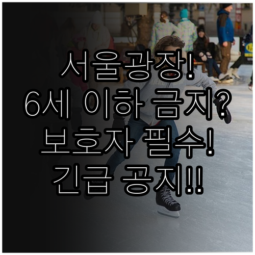 서울광장 스케이트장 만 6세 이하 입..