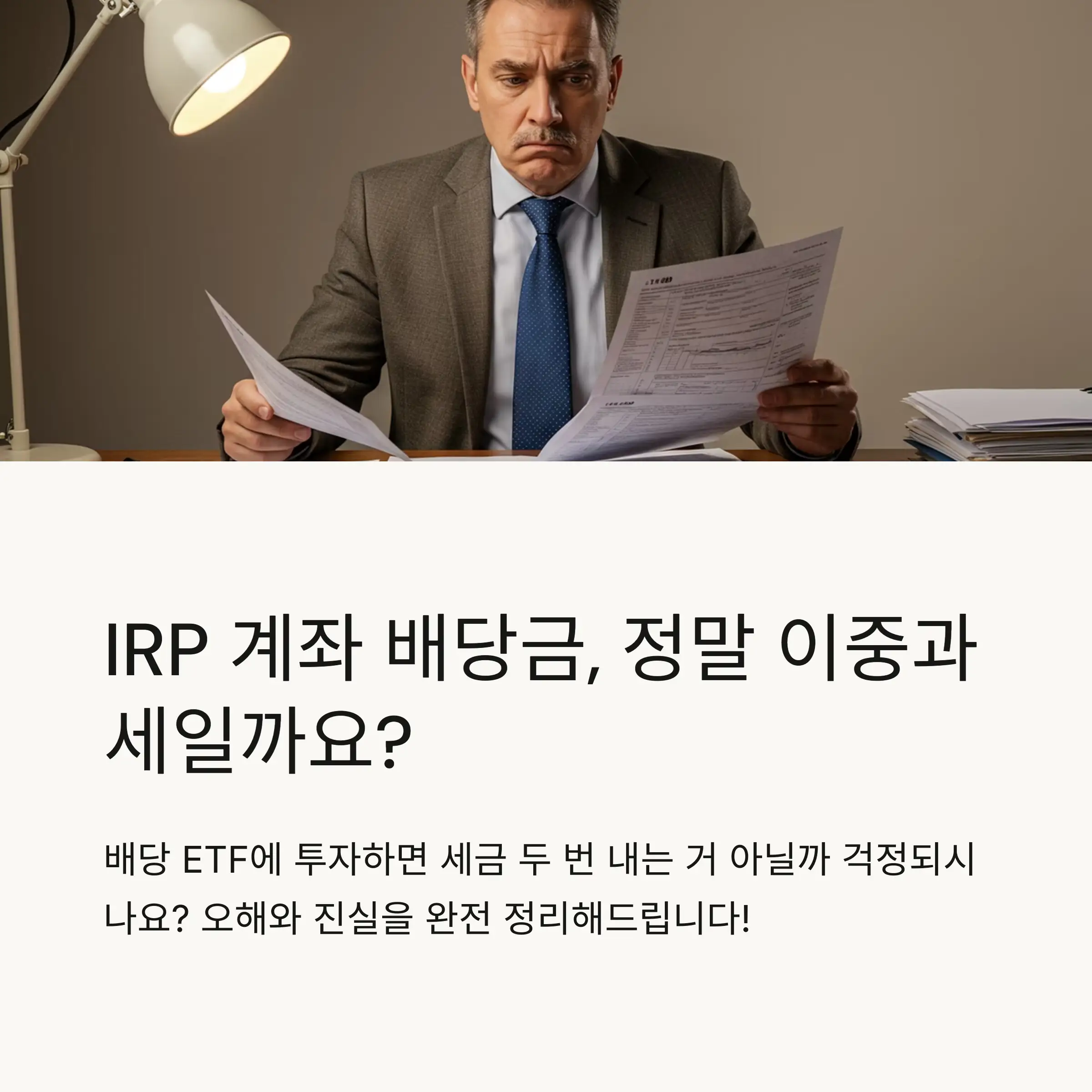 IRP 계좌와 배당소득의 구조 📘