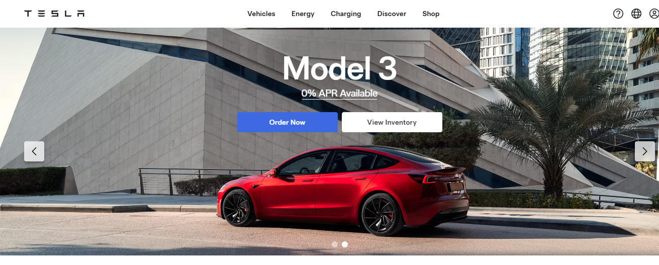 테슬라 홈페이지