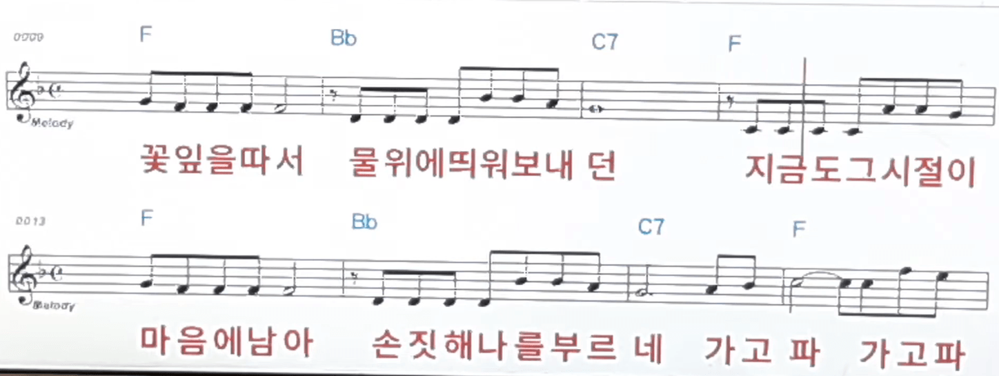 배성 향수 악보