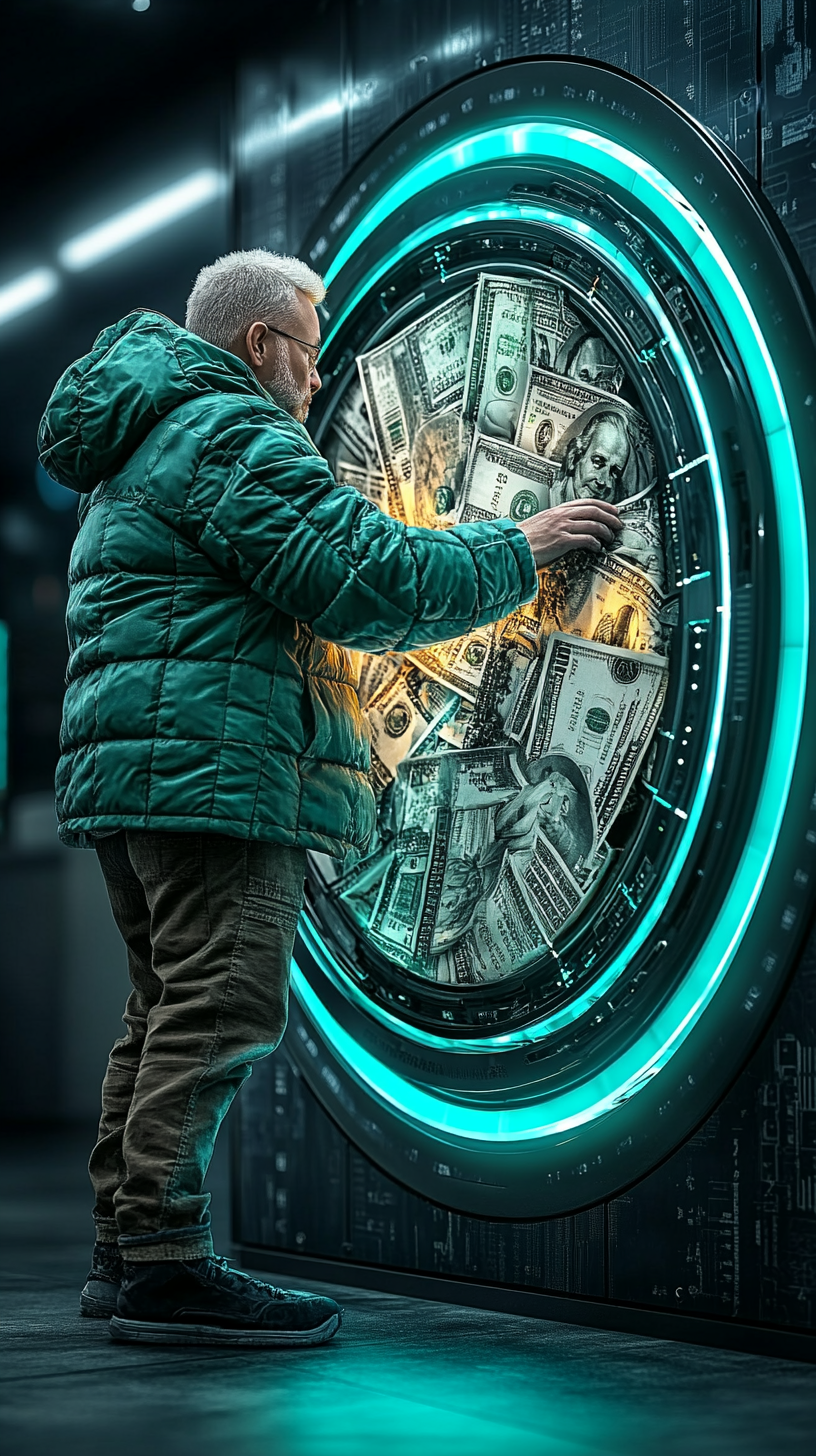 돈을 저축하는 이미지