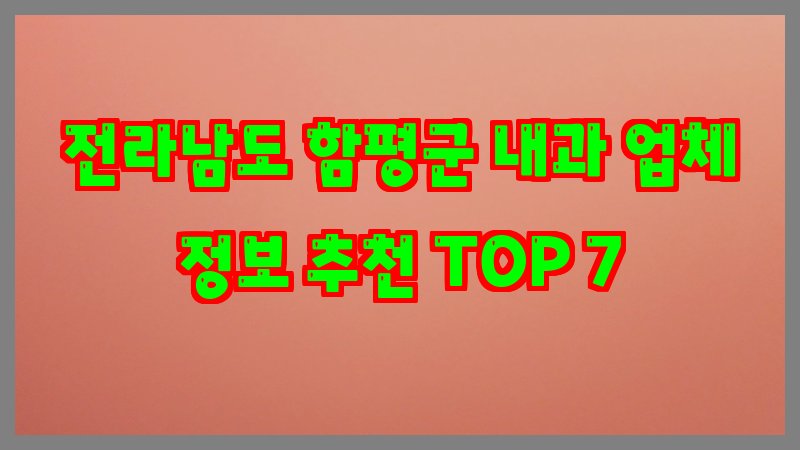 전라남도 함평군 내과