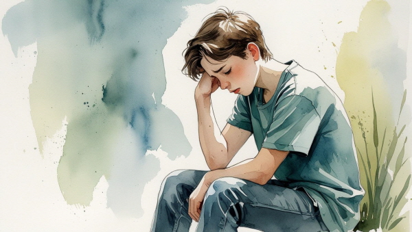 마음이 아플 땐 이렇게 표현해도 돼.” 이런 정서적 언어를 천천히 익힐 수 있게 도와주는 것이 청소년들을 다시 연결을 선택하도록 돕는 길입니다에 관한 그림