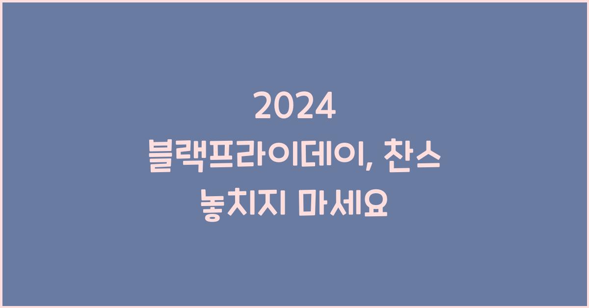 2024 블랙프라이데이