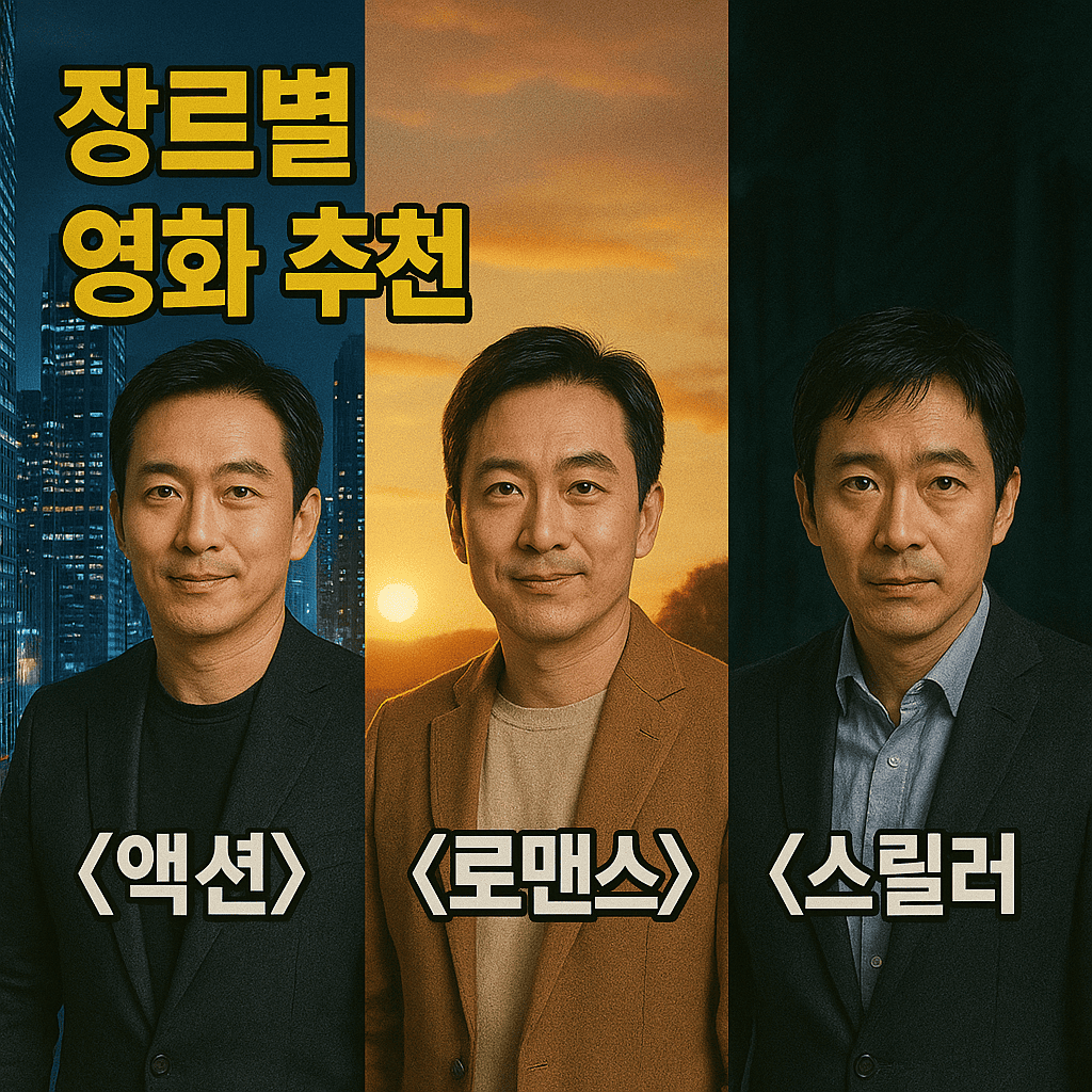 장르별 영화 추천<액션·로맨스·스릴러>