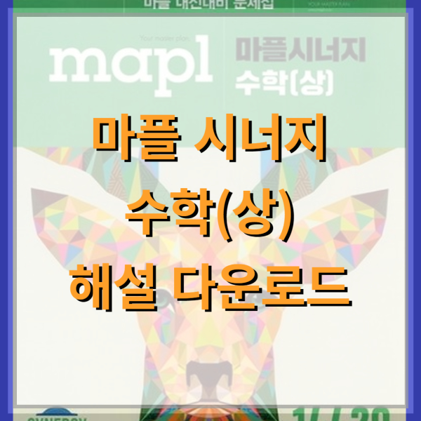마플-시너지-수학-상-답지