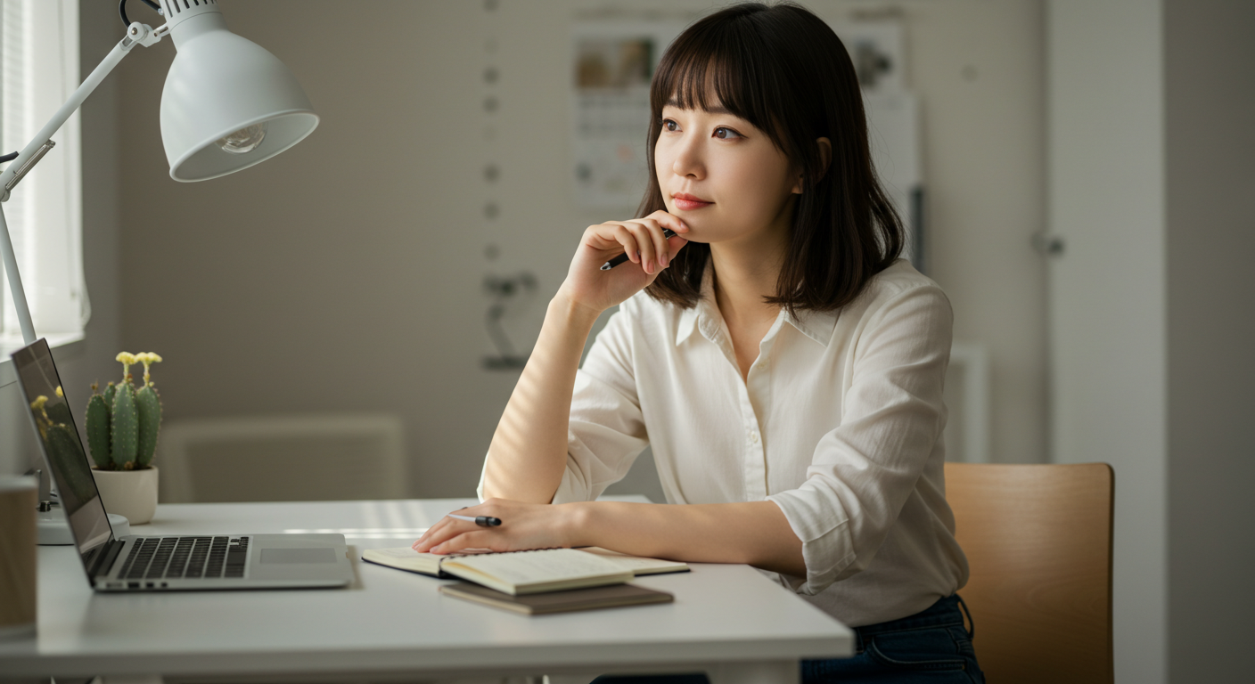 생각하는 여성